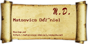 Matsovics Dániel névjegykártya