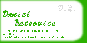 daniel matsovics business card